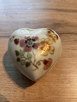 Zsolnay szív alakú bonbonier vagy ékszertartó