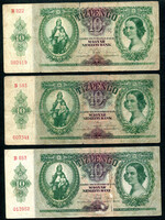 1936 10 Pengő - 3db egyben