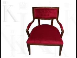 Art deco stílusú keményfa vázas karosszék