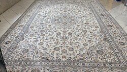 4324 HATALMAS Iráni Kashan-patina kézi gyapjú perzsa szőnyeg 285X395CM