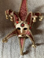 Eredeti velencei Jester (Udvari bolond) díszmaszk - Perez Sebastiano