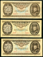 1980 - 1983 - 1986 50 Forint - 3db egyben