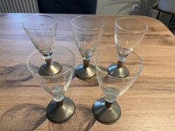 Fémtalpas alpaka poharak
