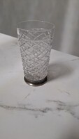 Antik ezüst talpas kristály pohár hagyatékból