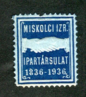 Miskolci Izraelita Ipartársulat 1836-1936 levélzáró