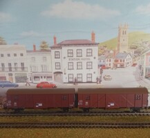 Vasútmodell H0 dupla tehervagon