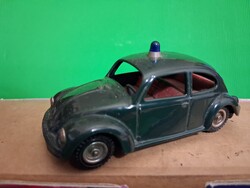 1960's VINTAGE CKO Kellermann 403 LEMEZ JÁTÉK model AUTO - VW Beetle Police 1:35 W.Germany  HIBÁTLAN