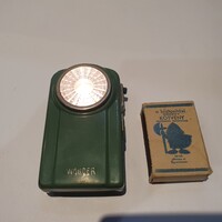Retro mini elemlámpa átalakítva postás? rendőr? dekoráció