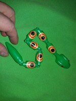 Retro trafikáru bazáráru tekergő műanyag kígyó zöld 25 cm hosszú a képek szerint 2.