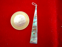 Mexikói  alpaca abalone gyöngyház medál-ezüst karikával