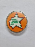 Ifjúsági találkozó Nagykőrös 1977 kitűző, jelvény - retro