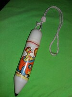 Retro trafikáru bazáráru nyakba akasztós DISNEY toll pénz egyéb tartó CERUZA ALAKÚ 19cm HIBÁTLAN