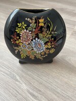 Különleges Special Manousos görög porcelán váza – 24K aranyozással