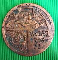 1903 -1973 .a BUDAPESTI VASAS 70 ÉVES ELISMERŐ - BRONZ - ÉRDEMÉREM PLAKETT 8,7 cm a képek szerint 2.