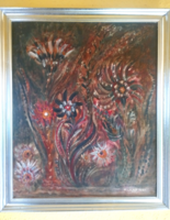 Solymári Valkó László mágikus, pszichedelikus festménye extra! meditáció