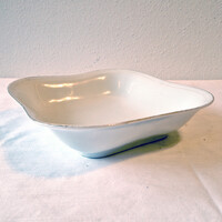 Pirken Hammer csehszlovák aranyszegélyes négyszögletes porcelán tál (5,5x22x22 cm) (198.)