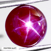 4.01ct 8.7mm Természetes Csillagrubin, Csodálatos Rubin 6 Ágú Csillaggal