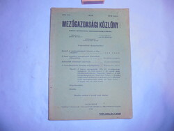 Mezőgazdasági közlöny - 1935