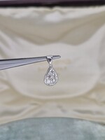 Modern fehérarany medál cca 0.23 ct brillel