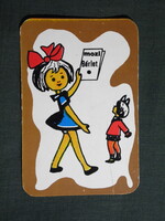 Kártyanaptár,MOKÉP,mozi bérlet,grafikai,gyerek modell,1975