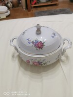 Hollóházi porcelan hajnalka mintas leveses tal