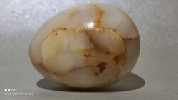 Vintage ónix  ásvány? valami ásvány tojás élethű tyúktojás méretben