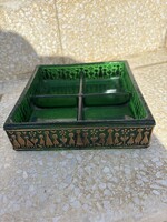 Retro üveg kínáló 20x20cm