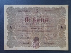 Képeslap - Kossuth-bankó (5 forint) – 1848-as bankjegy képe, Kossuth-emléknap 2002