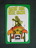 Kártyanaptár,Merkur autókereskedelmi vállalat,grafikai,1975