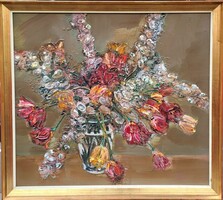 Tenk László (1943-) : Tulipános kép