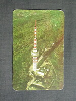 Kártyanaptár,Pécs,Mecsek Turist,idegenforgalmi hivatal,TV torony,1975