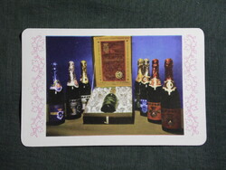 Kártyanaptár,Pannonia pezsgő,Pécs pincegazdaság,1975