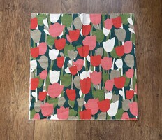 Tulipános vászon anyag 100x50 cm