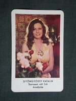 Kártyanaptár,MOKÉP,mozi,Gyöngyössy Katalin színésznő,1975