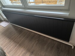 Romantic barna alu radiátor 68 cm magas 65 cm kötés magasság, a hosszúság 280 cm