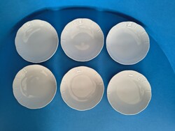 Herendi porcelán festetlen fehér 6 darab mogyorós vagy salátás tál