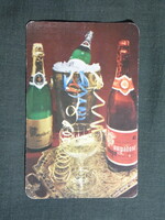 Kártyanaptár,Pompadour pezsgő,Izsák pincegazdaság,1975