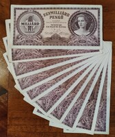 10db Egymilliárd Pengő.