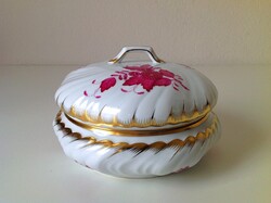 HERENDI APPONYI PUR-PUR  NAGYMÉRETŰ BONBONIER - HIBÁTLAN