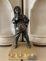Bar-Ziv Israel folklór férfialak szobor kő talpon – 16 cm