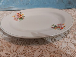 Gyönyörű virágos ovális tál, tálaló, asztalközép