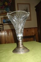 20cm ezüst talpú váza 1900 körüli