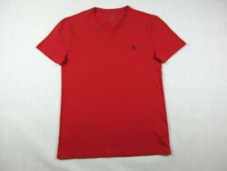 EREDETI RALPH LAUREN (S) RÖVID UJJÚ FÉRFI MEGGYPIROS PAMUT PÓLÓ