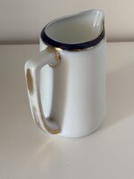 Antik Victoria Austria porcelán tejkiöntő – kobaltkék, arany szegéllyel