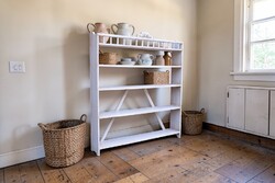 Vintage felújított fa polc stelázsi