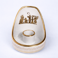 Neofitou kézzel készült görög porcelán gyűrűtartó – arany díszítéssel