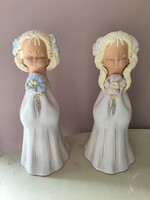 Ujpál György kerámia szobrok, lányok | 22*10 cm | Aláírással