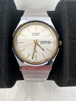 Japán Citizen eredeti kvarc  karóra 35x39 mm tokméret acél