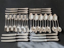 12 fős ezüst, szecessziós étkészlet 2791g (nettó)