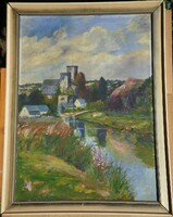 (K) Wagner ’27 jelz. (20.sz.első fele) : Vár a folyóparton